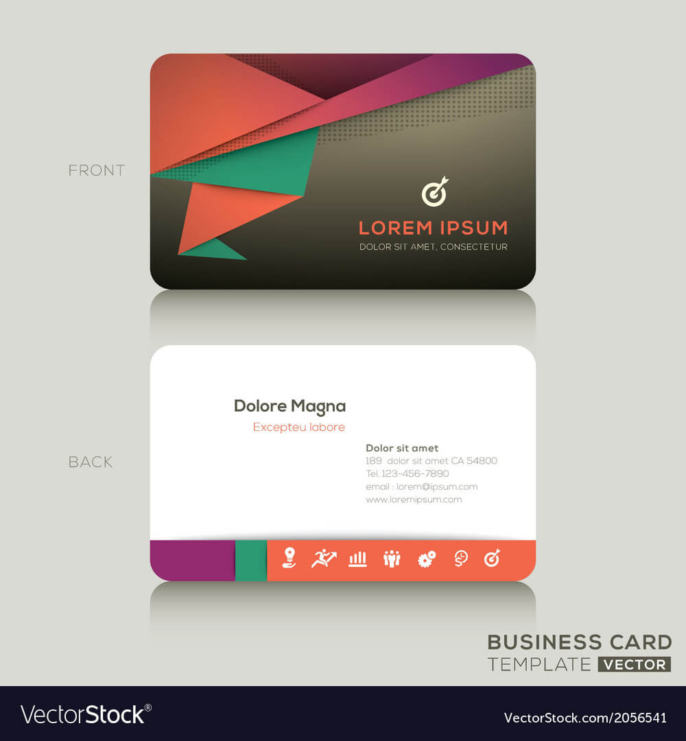 Modern Business Cards Design Template Within Designer Visiting Cards Templates