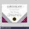Modern Certificate Template And Background Stock Photo in Borderless Certificate Templates