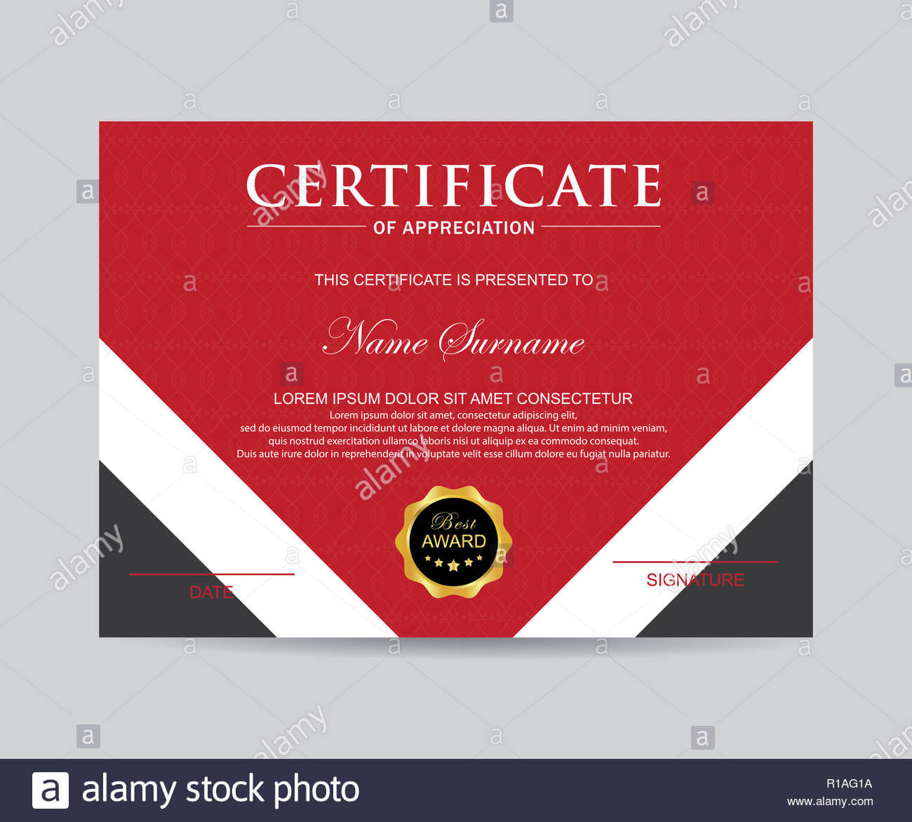Modern Certificate Template And Background Stock Photo Throughout Borderless Certificate Templates