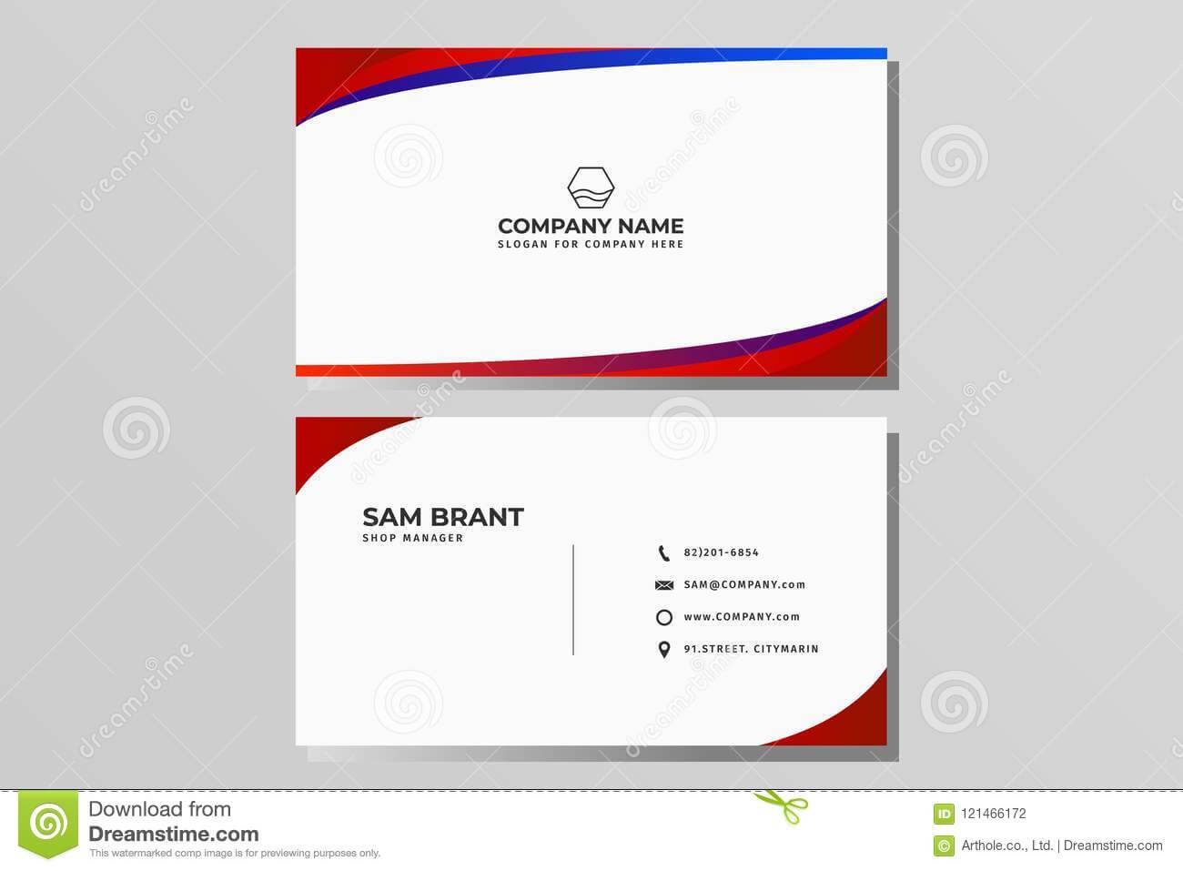 Modern Creative Business Card And Name Card,horizontal Inside Place Card Size Template