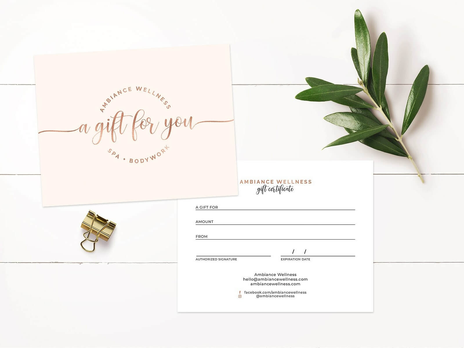 Modern Gift Certificate Templatebusiness Cards On Dribbble in Gift