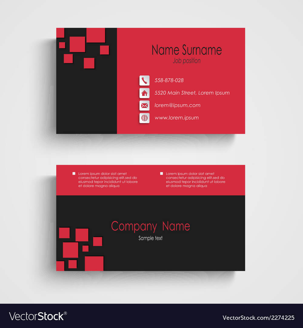 Modern Sample Business Card Template In Calling Card Free Template