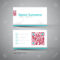 Modern Simple Light Business Card Template With Big Qr Code Pertaining To Qr Code Business Card Template