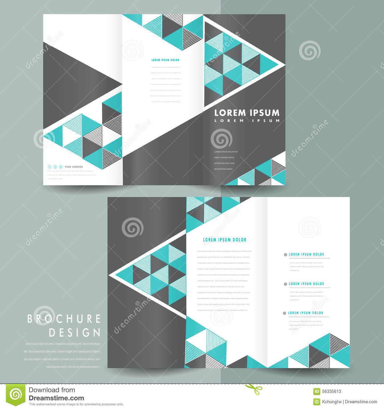 Modern Tri Fold Brochure Template Design Stock Vector For 3 Fold Brochure Template Free Download
