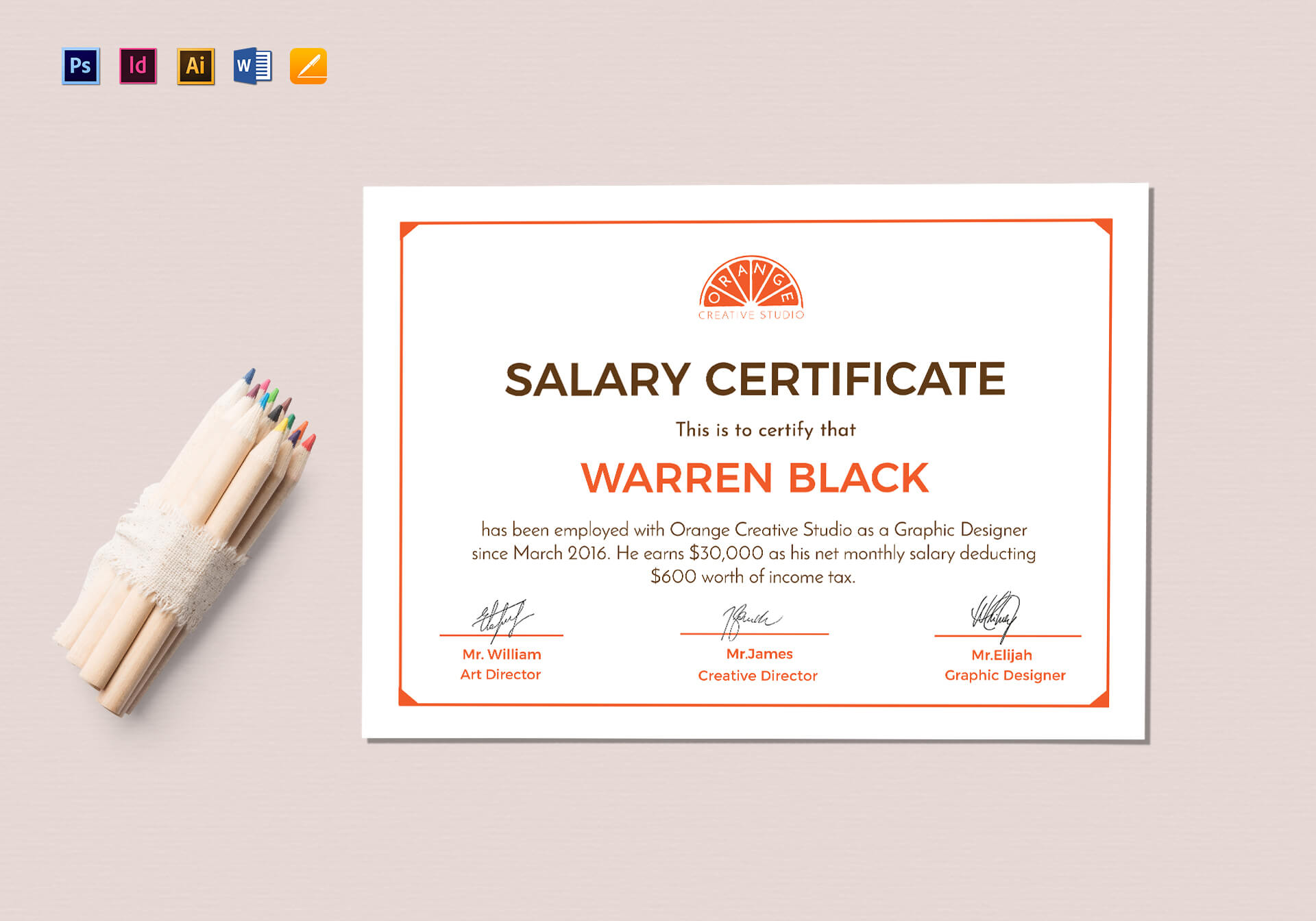 Monthly Salary Certificate Template Pertaining To Certificate Template For Pages