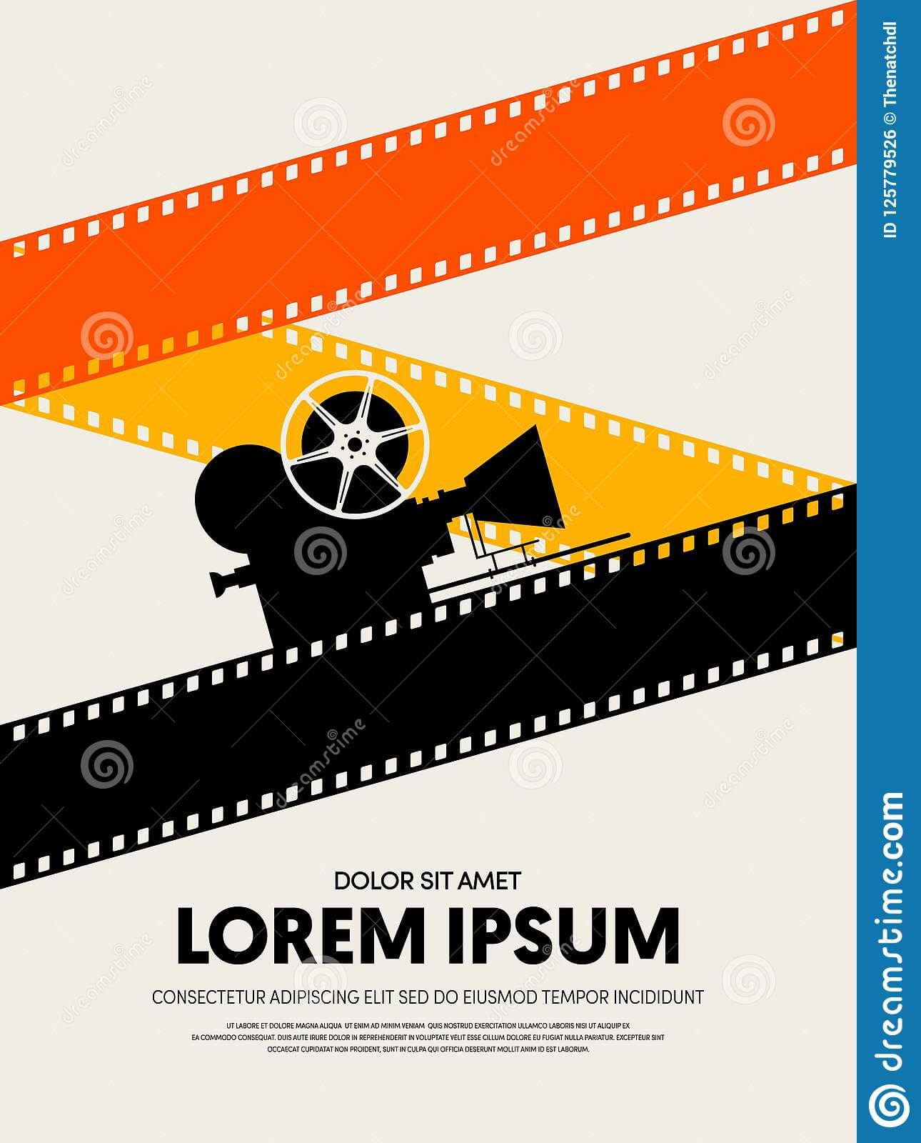 Movie And Film Festival Poster Template Design Stock With Film Festival Brochure Template