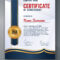 Multipurpose Professional Certificate Template For Professional Award Certificate Template
