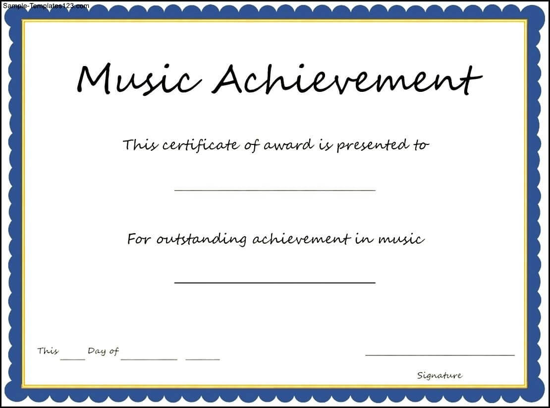Music Award Template – Calep.midnightpig.co Throughout Choir Certificate Template