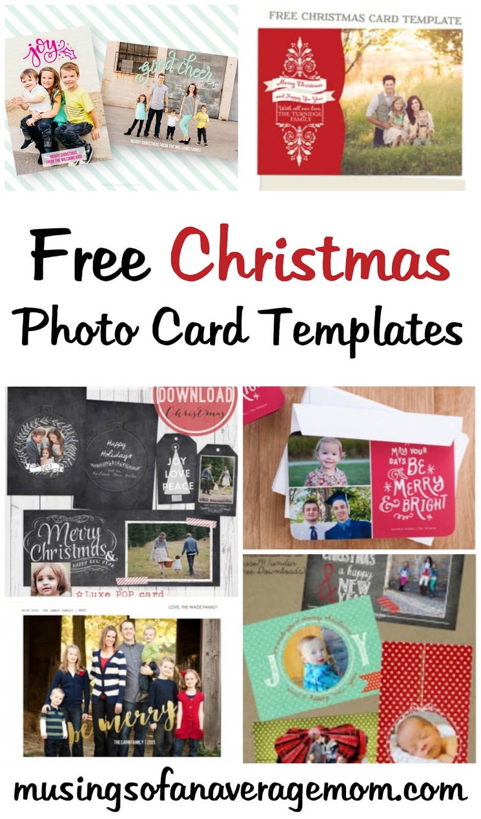 Musings Of An Average Mom: Free Photo Christmas Card Templates In Free Christmas Card Templates For Photographers