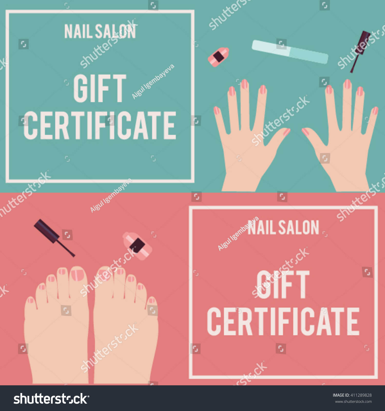 Nail Salon Gift Certificate Gift Certificate Stock Image For Nail Gift Certificate Template Free
