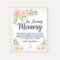 Navy And Blush Floral Wedding In Loving Memory Sign Template With In Memory Cards Templates
