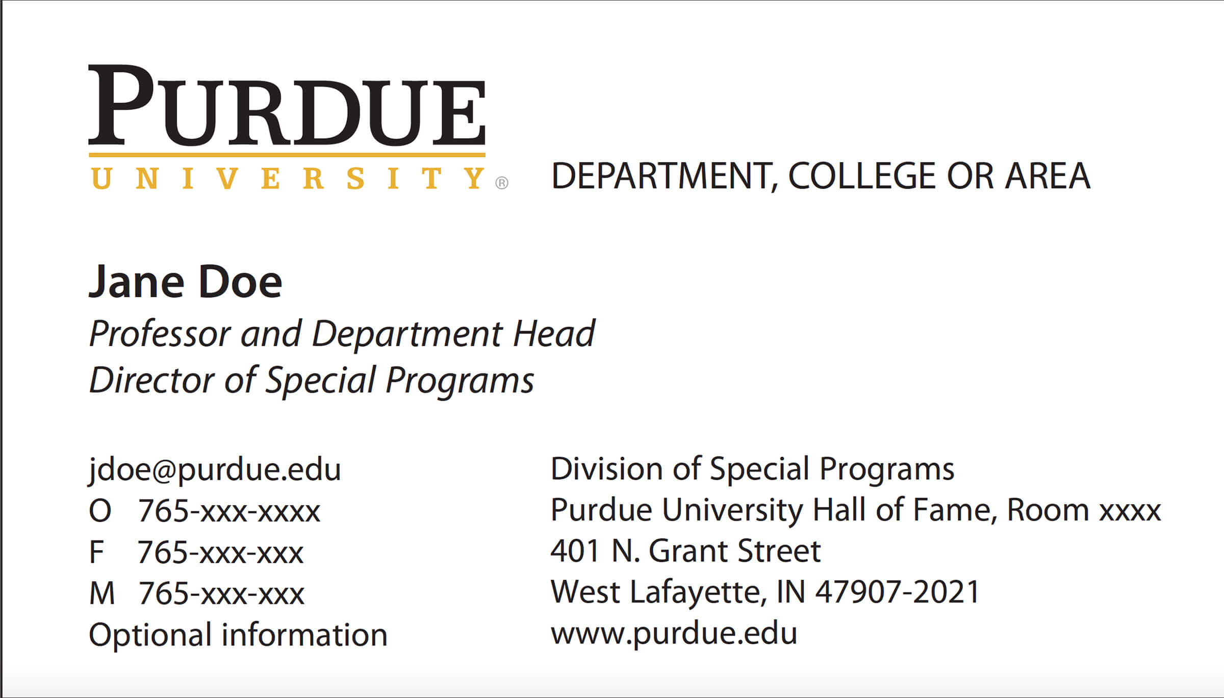 New Business Card Template Now Online – Purdue University News Regarding Student Business Card Template