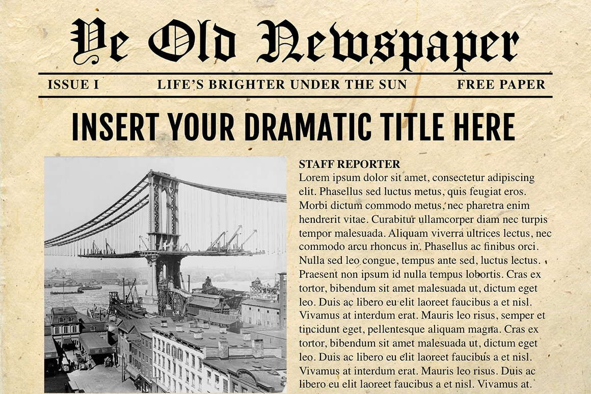 Newspaper Template For Powerpoint - Vsual Pertaining To Newspaper Template For Powerpoint
