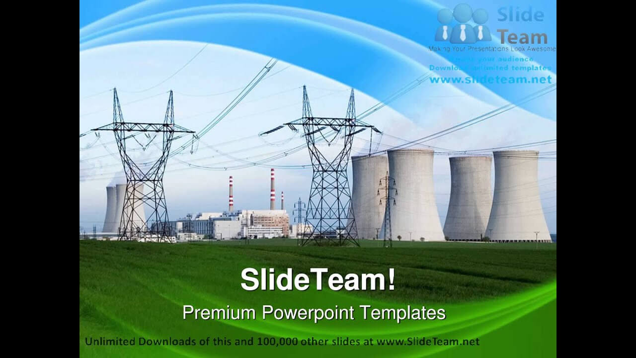 Nuclear Power Station Technology Powerpoint Templates Themes For Nuclear Powerpoint Template