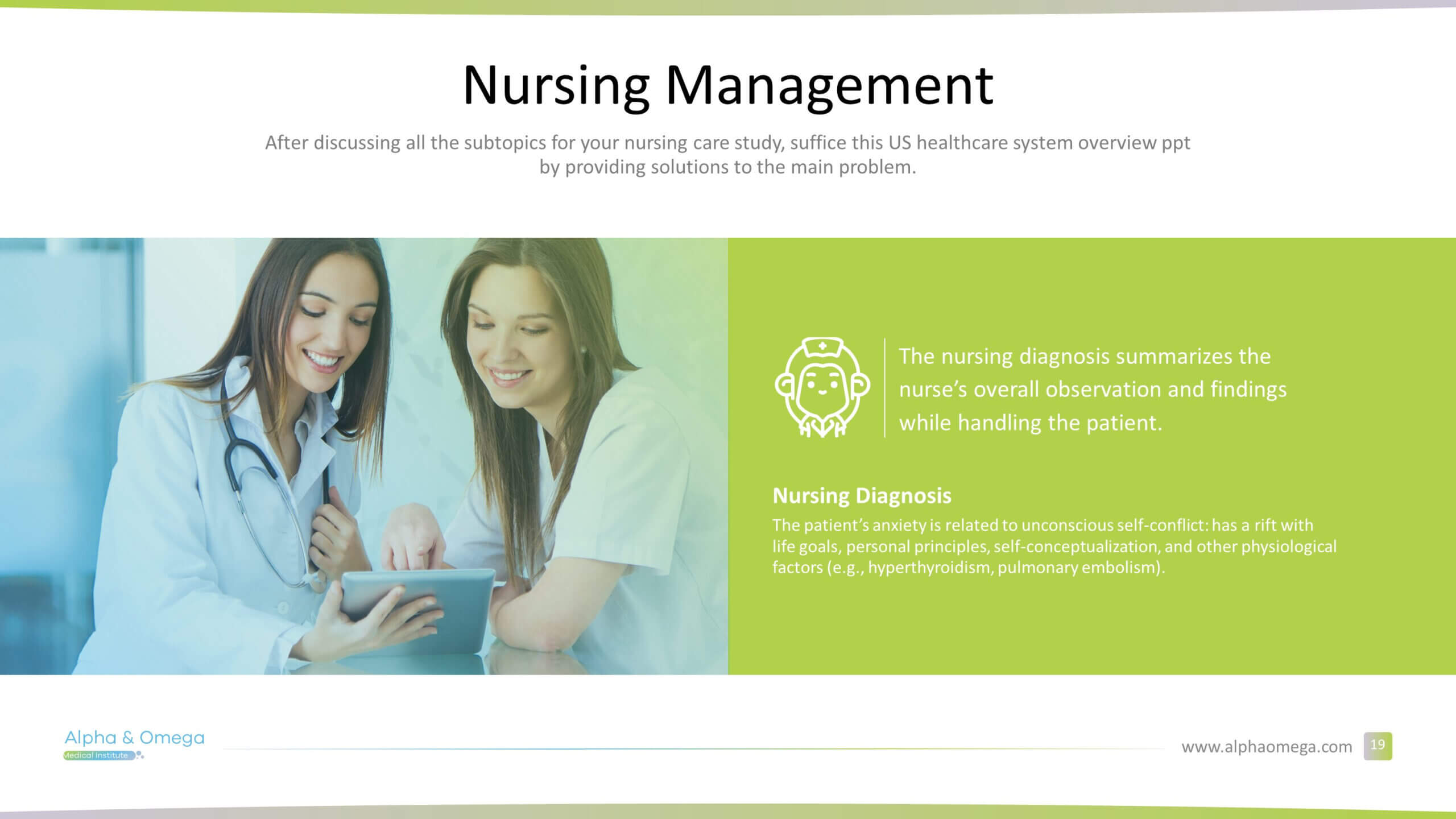 Nursing Diagnosis Premium Powerpoint Template Slidestore in Free