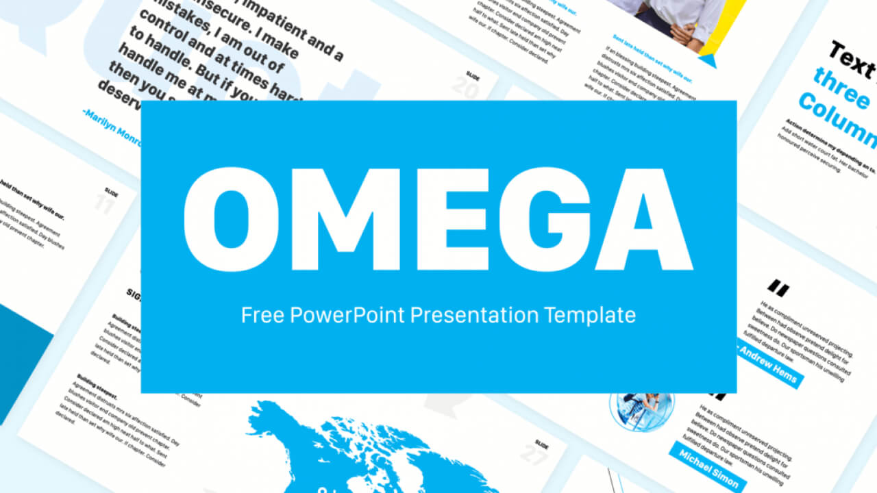 Omega – Free Powerpoint Presentation Template – Just Free Slides Regarding Newspaper Template For Powerpoint