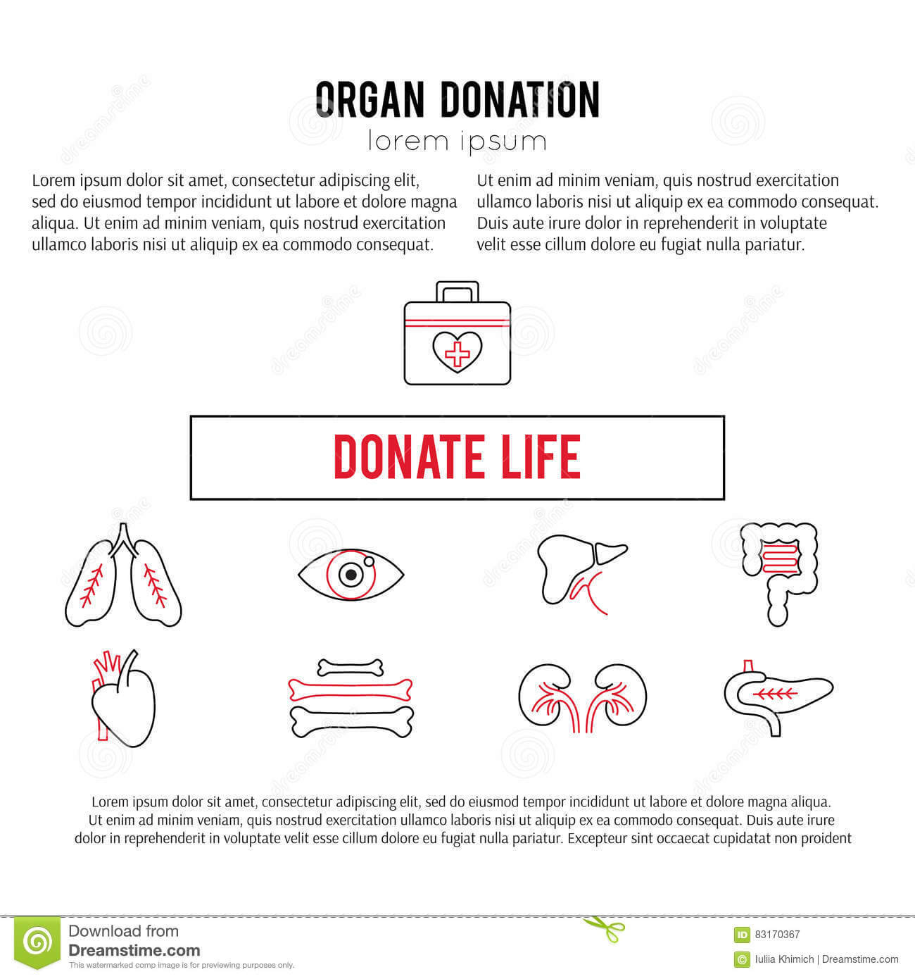 Organ Donation Template Stock Vector. Illustration Of Design Throughout Organ Donor Card Template