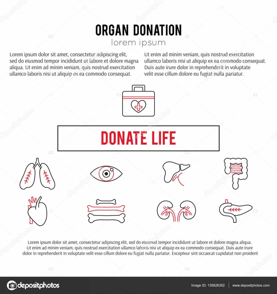Organ Donation Template — Stock Vector © Julia Khimich With Organ Donor Card Template