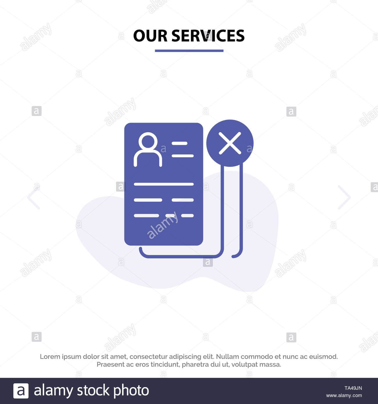 Our Services Business, Career, Cv, Job, Resume Solid Glyph Regarding Service Job Card Template