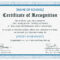 Outstanding Student Recognition Certificate Template Intended For Template For Recognition Certificate