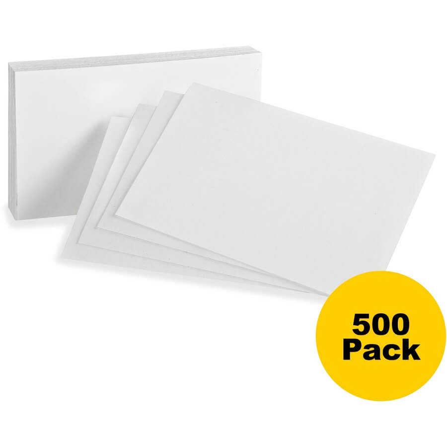 Oxford Printable Index Card – 3" X 5" – 85 Lb Basis Weight – 500 / Bundle –  White With 3 By 5 Index Card Template