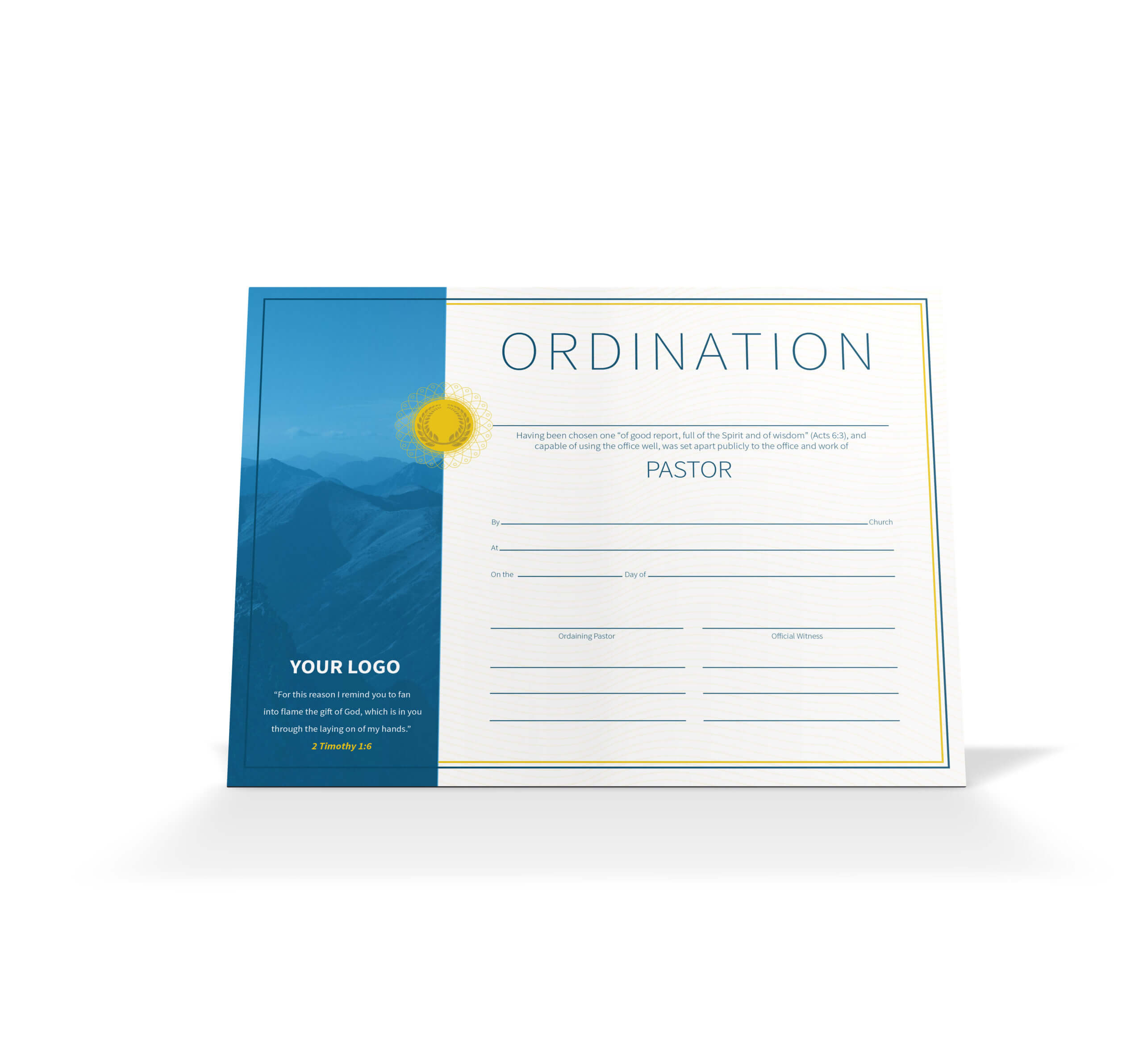 Pastor Ordination Certificate – Vineyard Digital Membership Intended For Ordination Certificate Templates
