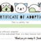 Pet Rescue Party Pretend 'adoption Certificate' – Blue In Pet Adoption Certificate Template