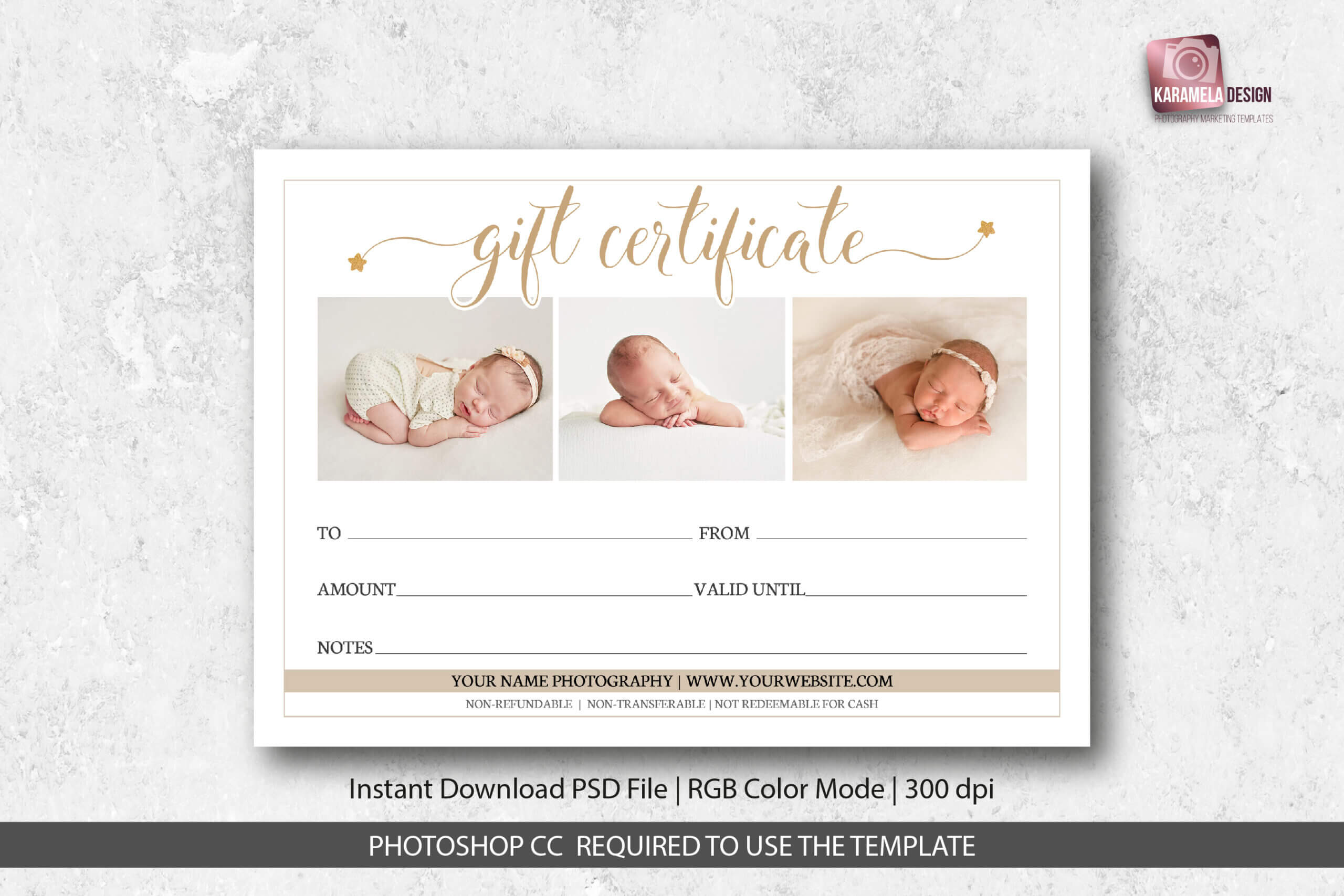 Photography Studio Gift Certificate Template In Gift Certificate Template Photoshop