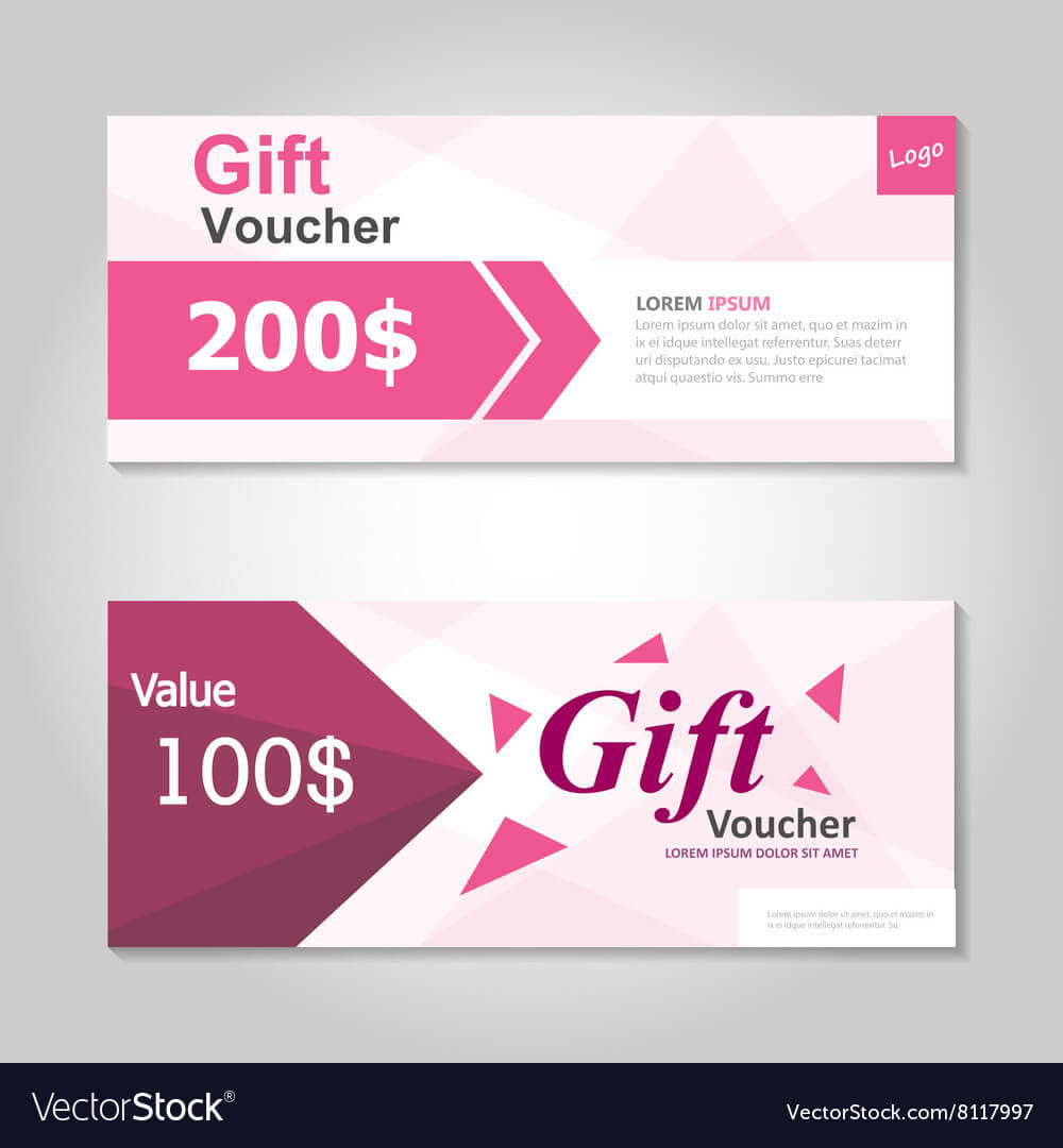 Pink And Gold Gift Voucher Template Layout Design With Pink Gift Certificate Template