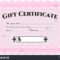 Pink Gift Certificate Template Stock Vector (Royalty Free For Pink Gift Certificate Template