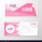 Pink Gift Voucher Template Layout Design Set Intended For Pink Gift Certificate Template