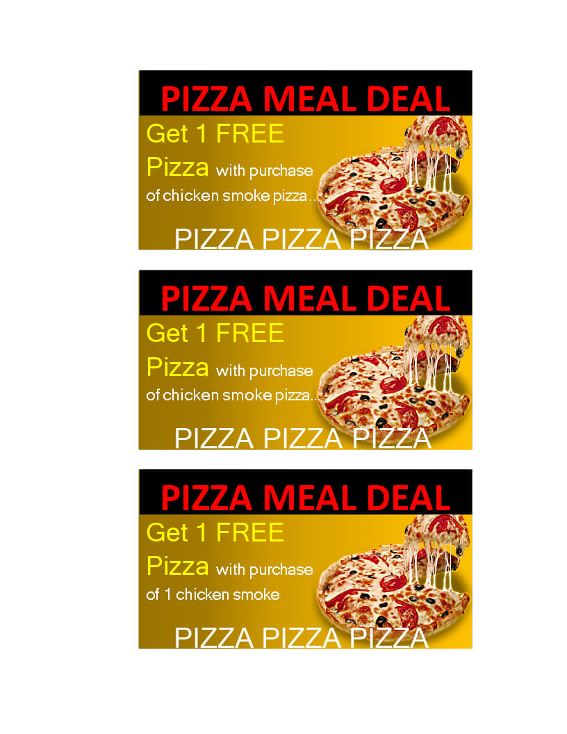 Pizza Or Meal Delivery Coupon | Templates At With Regard To Pizza Gift Certificate Template