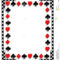 Playing Cards Border Poker Suits Stock Illustration Throughout Playing Card Design Template