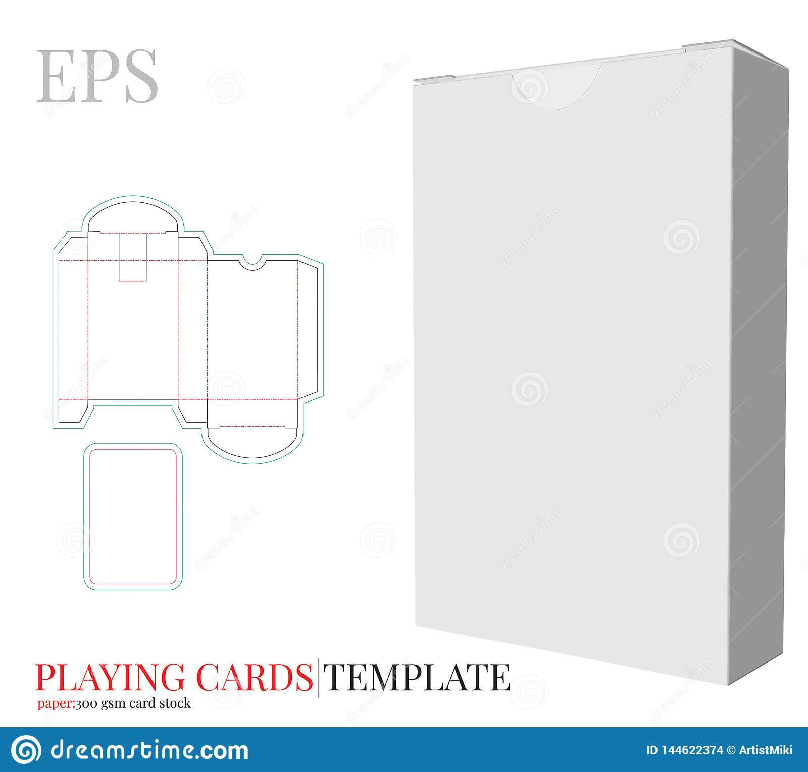 Playing Cards Template And Playing Cards Box Template Vector For Deck Of Cards Template