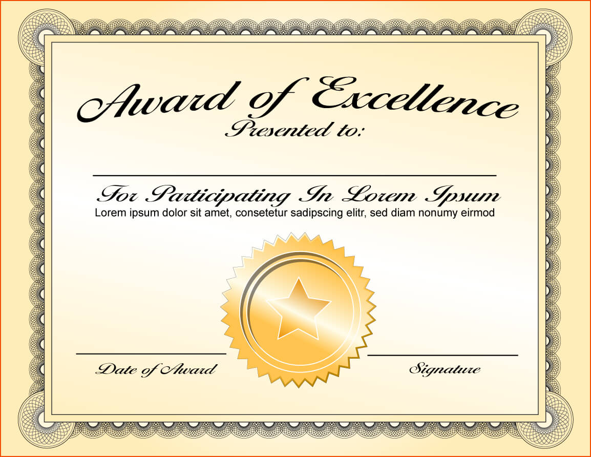 Png Certificates Award Transparent Certificates Award Throughout Blank Certificate Of Achievement Template