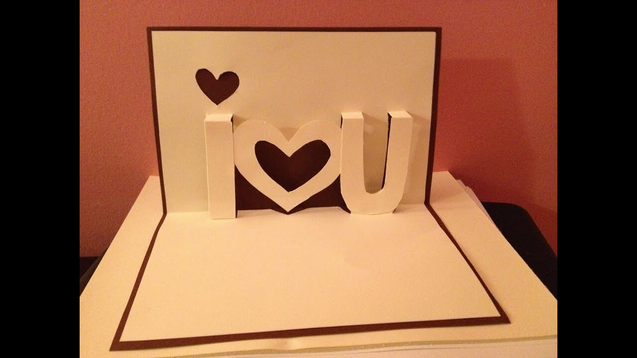 Pop Up Cards – I Love You Pop Up Card – Youtube With Regard To I Love You Pop Up Card Template