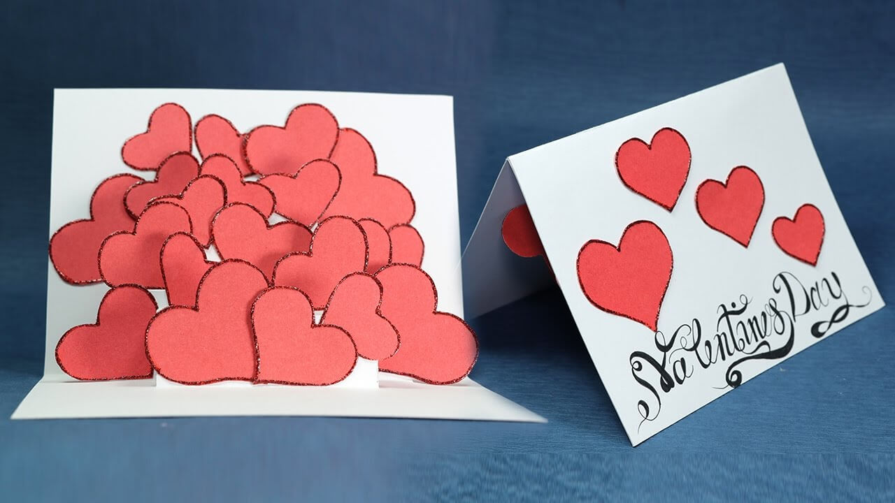 Pop Up Valentine Card – Hearts Pop Up Card Stepstep Pertaining To Heart Pop Up Card Template Free