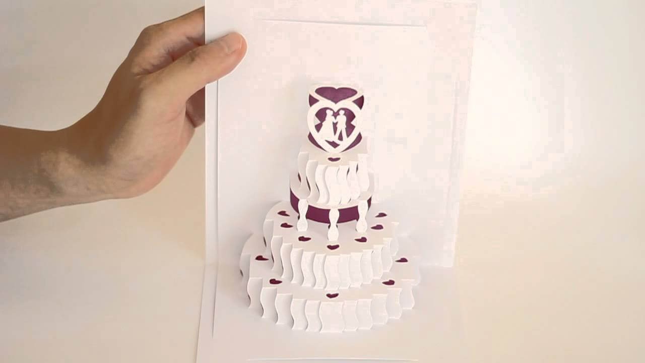 Pop Up Wedding Cake For Pop Up Wedding Card Template Free