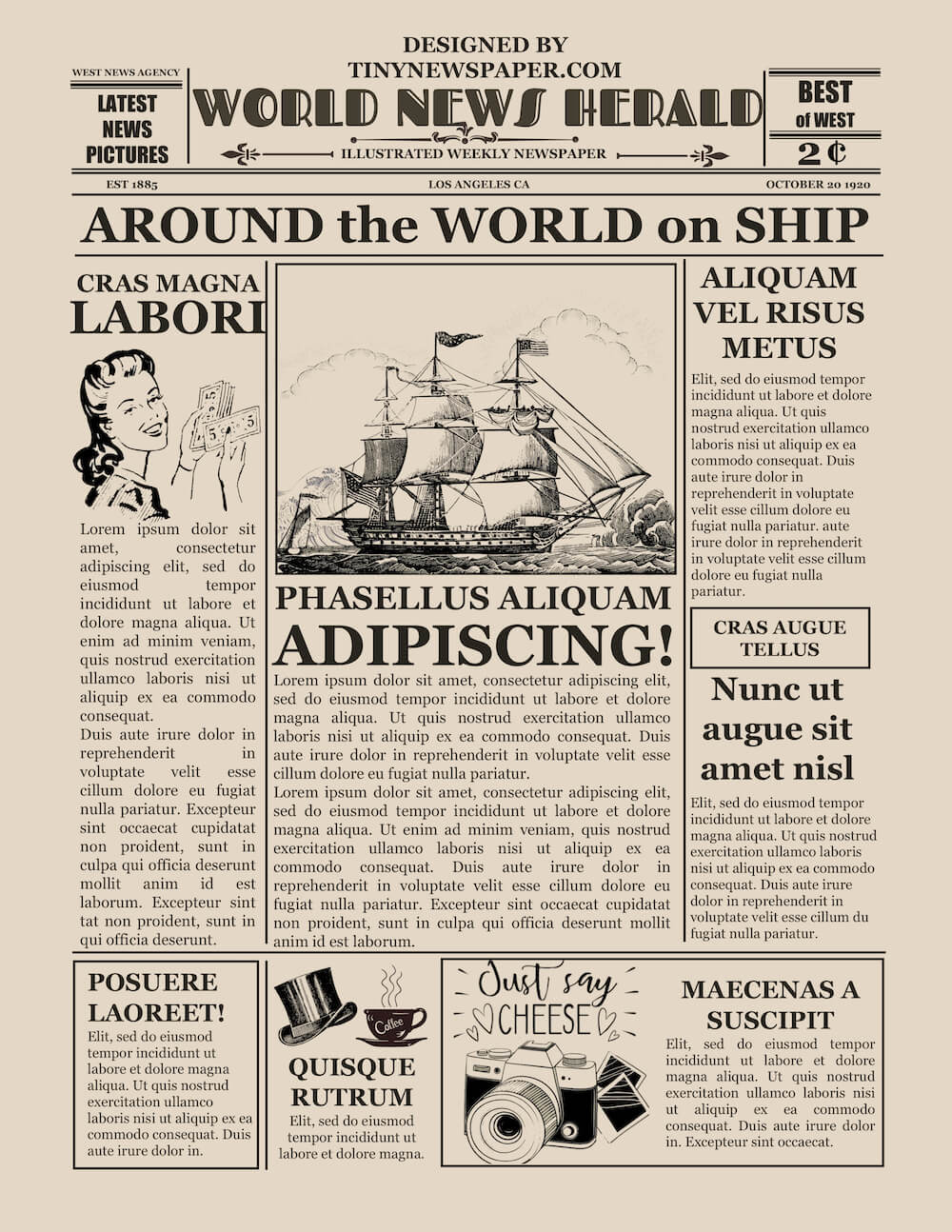 Powerpoint Newspaper Template Intended For Newspaper Template For Powerpoint