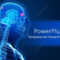 Powerpoint Template: A 3D Human Character Showing The Brain For Radiology Powerpoint Template