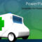 Powerpoint Template: An Ambulance Travelling With Greenish In Ambulance Powerpoint Template
