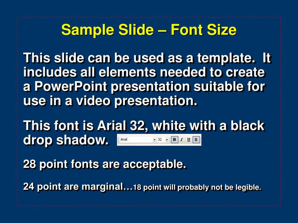 Ppt – Sample Slide – Font Size Powerpoint Presentation, Free Within Powerpoint Presentation Template Size
