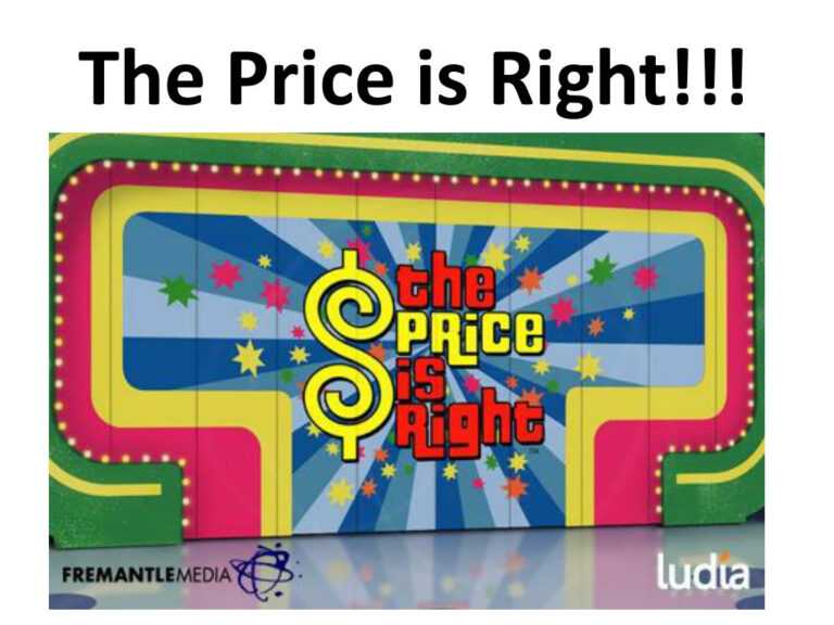 Ppt The Price Is Right!!! Powerpoint Presentation, Free Within Price