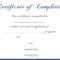 Premium Blank Certificate Of Completion Flyers : V M D For Premarital Counseling Certificate Of Completion Template