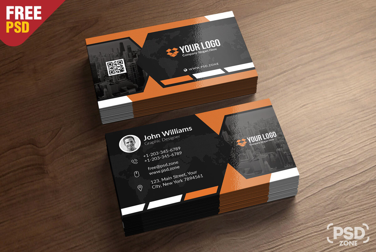 Premium Business Card Templates Free Psd – Psd Zone With Regard To Name Card Photoshop Template