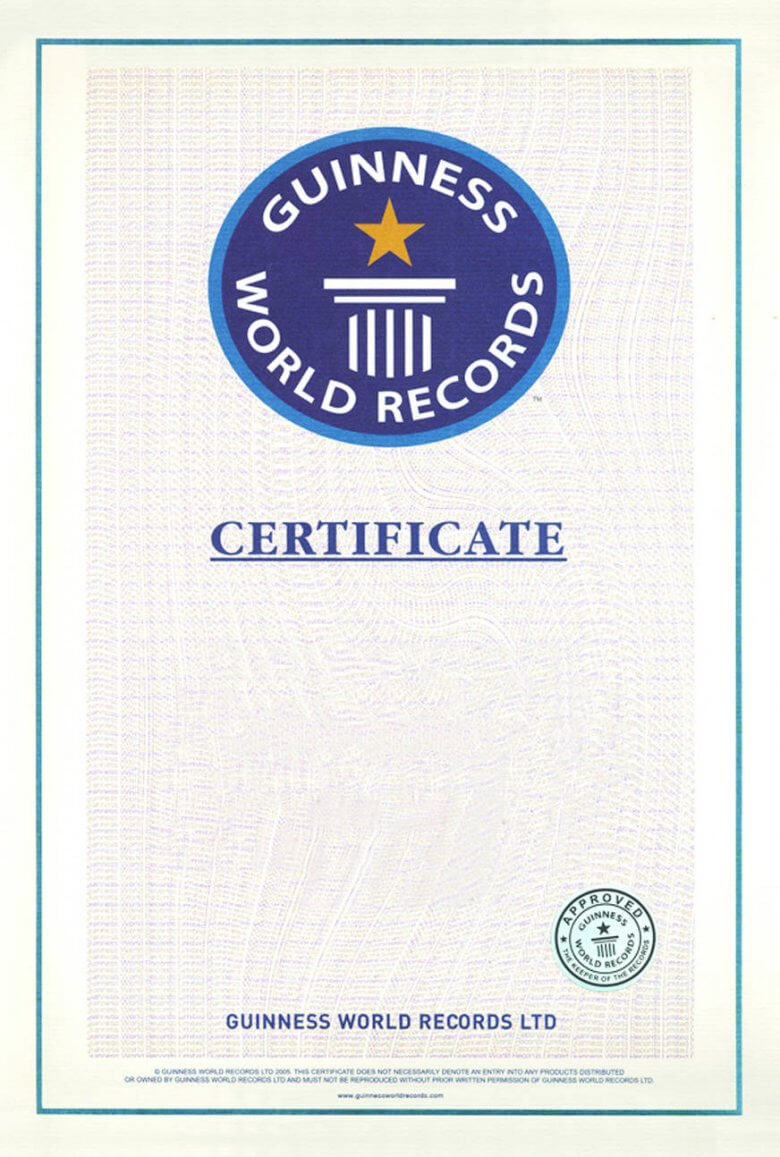 Principal List Certificate Guinness World Record Certificate Pertaining To Guinness World Record Certificate Template