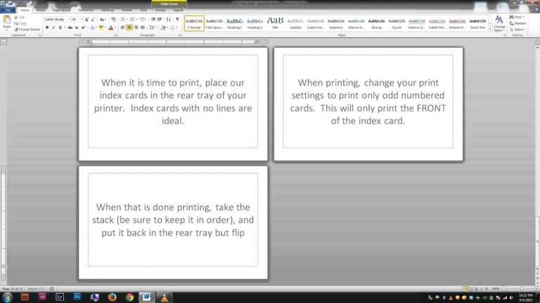 How To Print Note Cards In Word