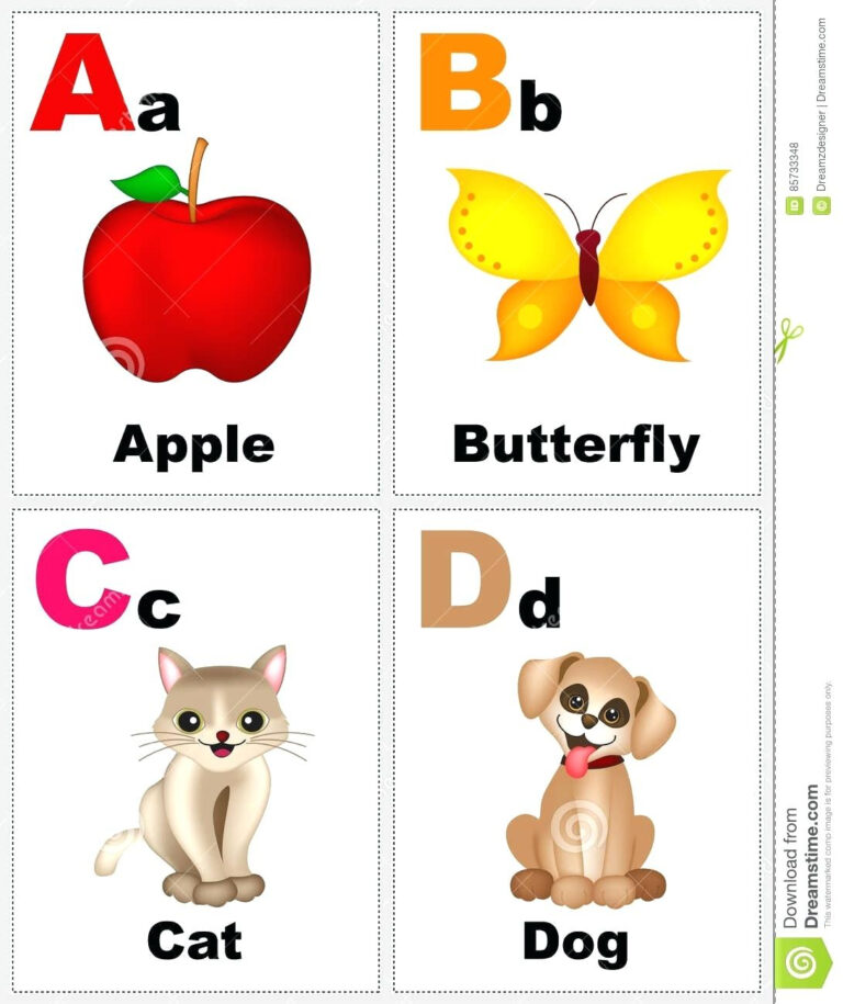 Printable Alphabet Flash Cards Kindergarten - Vmarques intended for ...
