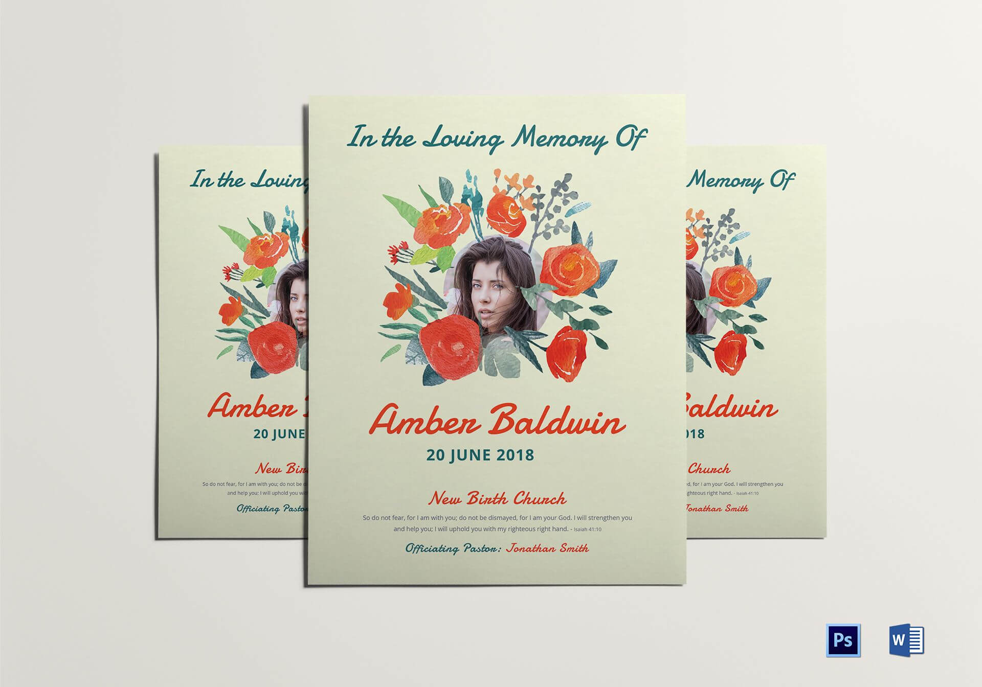 Printable Memorial Flyer Pertaining To Memorial Brochure Template