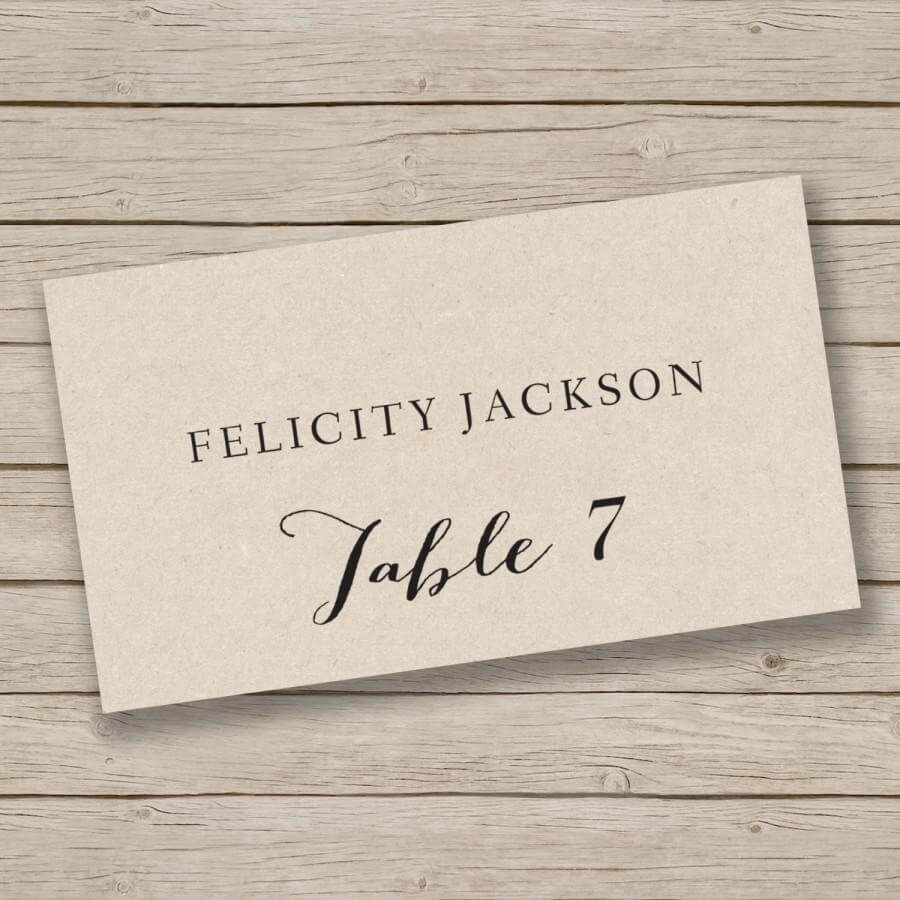 Printable Place Card Template – Escort Card Template – Tent In Tent Name Card Template Word